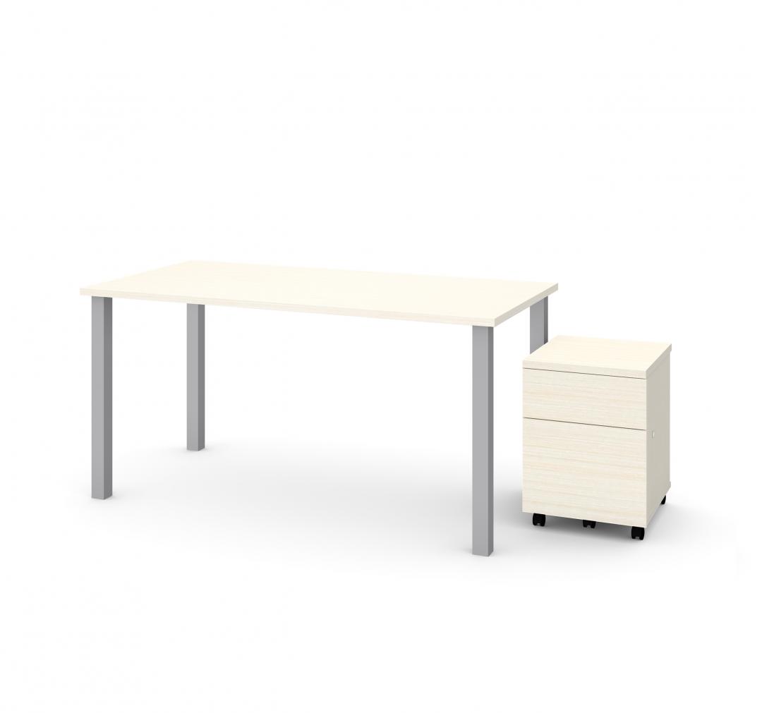 60W x 30D Table Desk with Mobile Pedestal