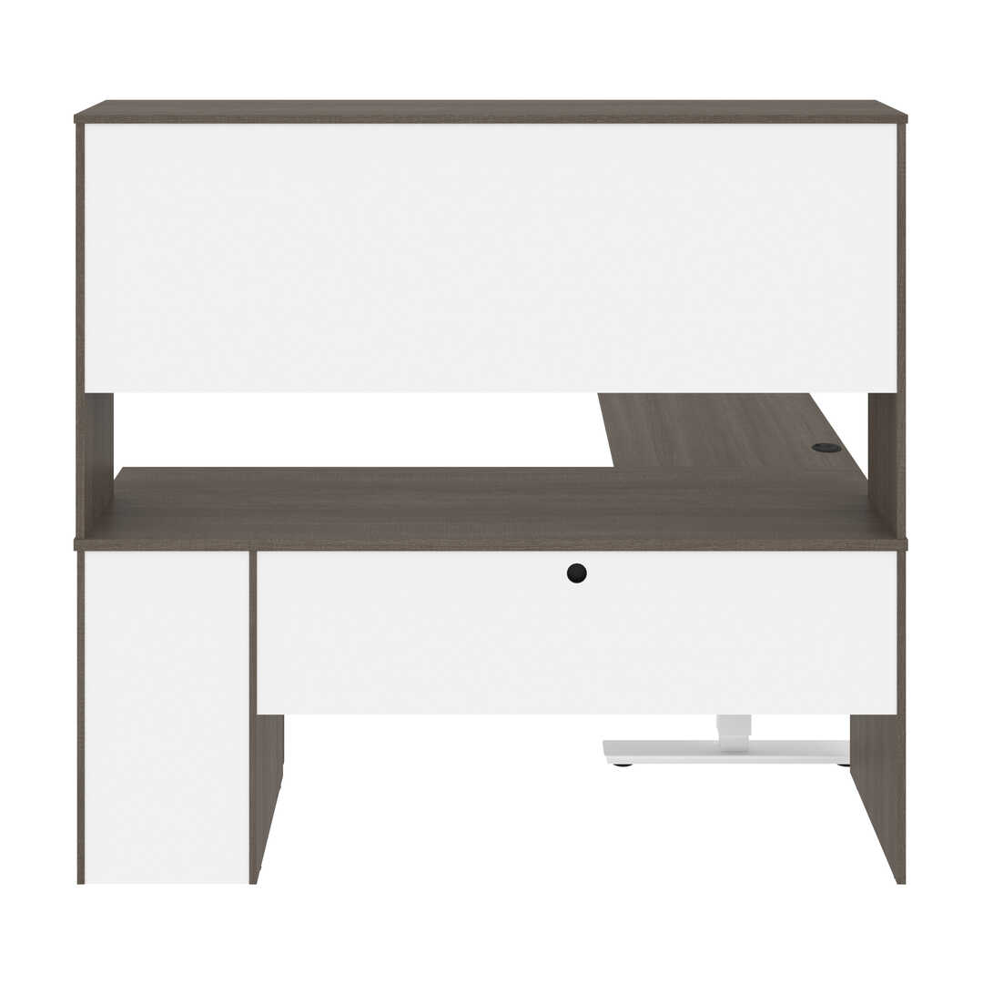 Upstand 24” x 48” Standing Desk and 1 Credenza with Hutch | Bestar