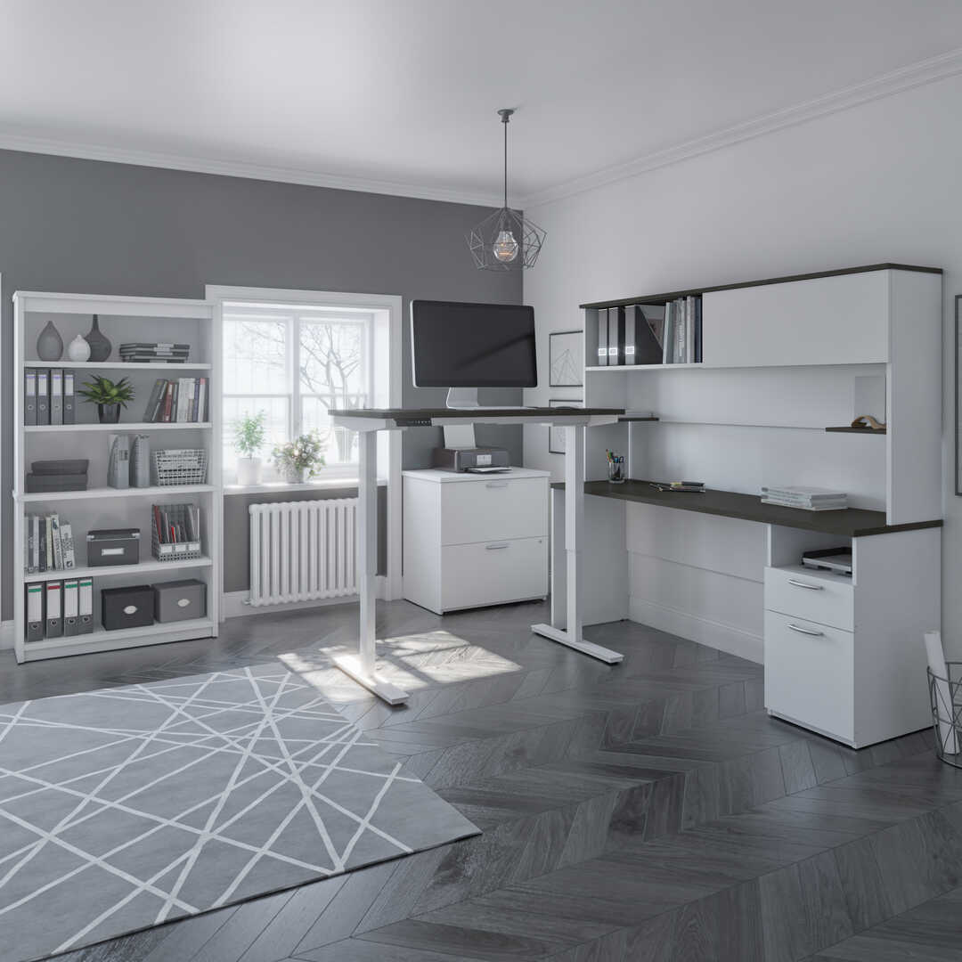 Deep Grey & White