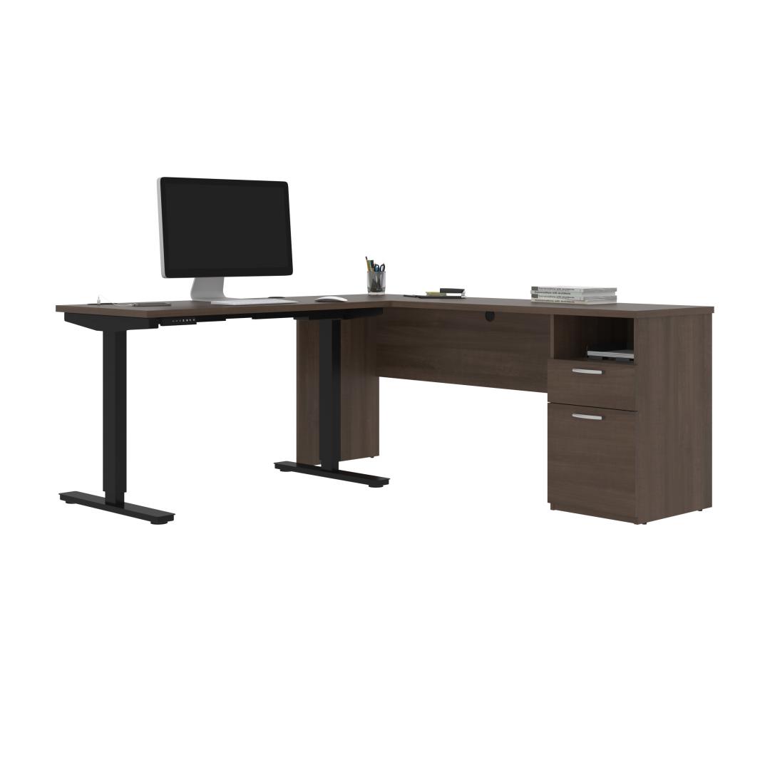 Bestar Upstand L-Shaped Adjustable Height Desk