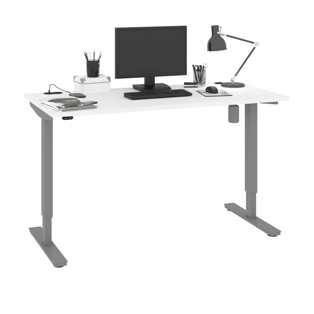 U Shaped Height Adjustable Desk with Storage 72/96 x 96 x 29/65 - Ascend  II by Office Star Products