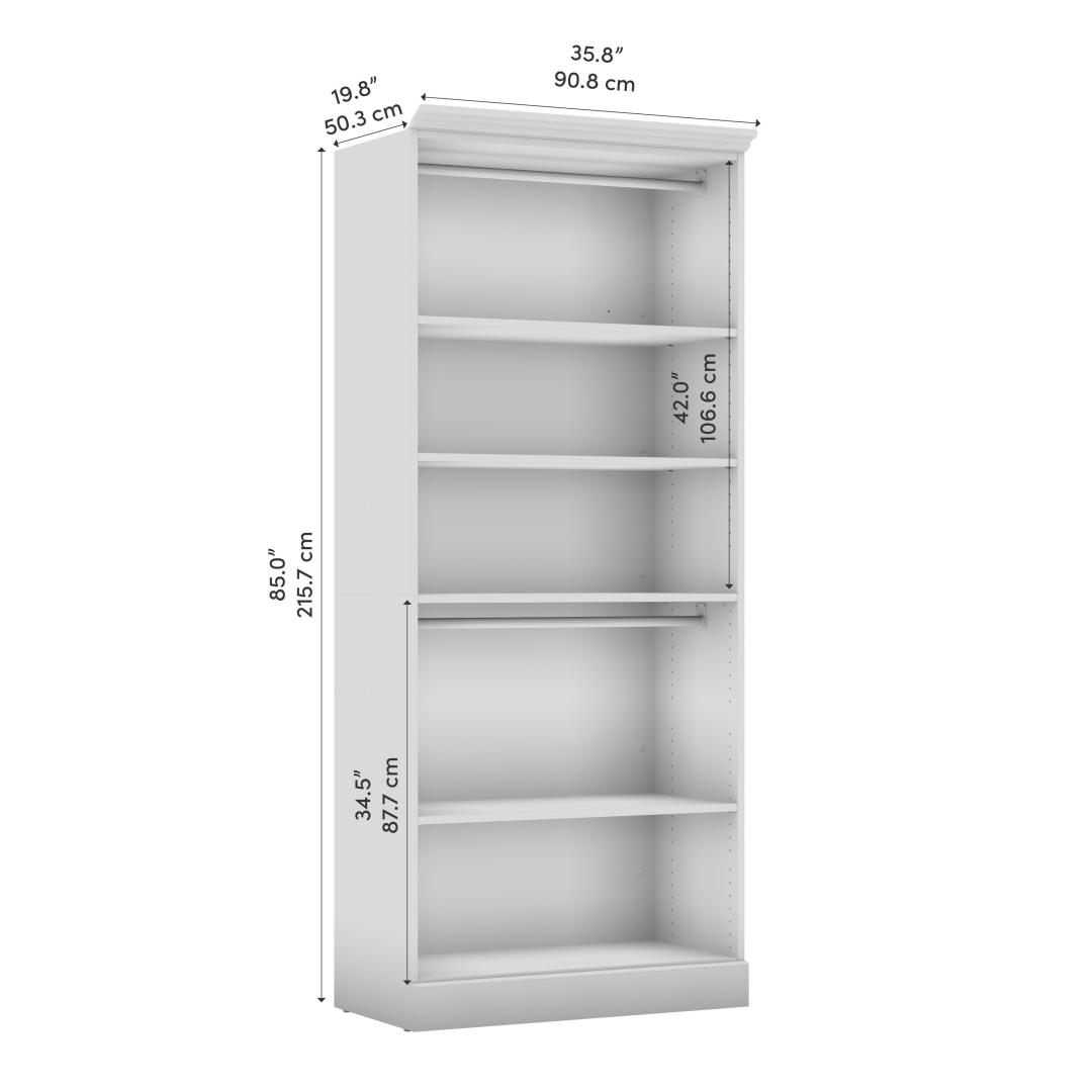 Bestar Versatile 36 Closet Storage Shell in White