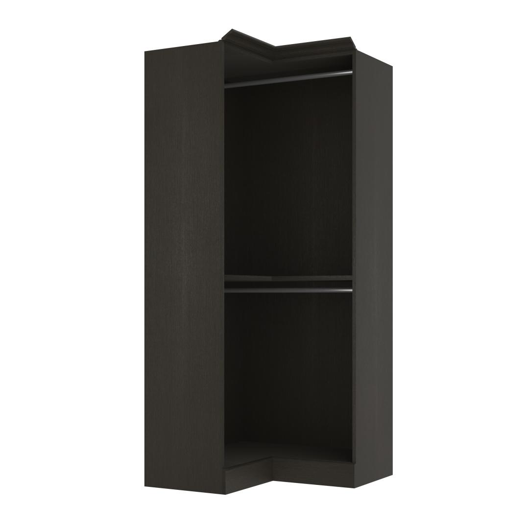 Traditional Corner Closet System with Clothing Rods, 36W x 36D