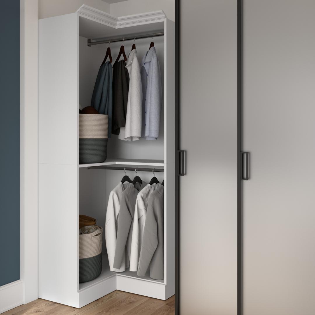 36W Closet Storage Cabinet in Bark Grey by Bestar