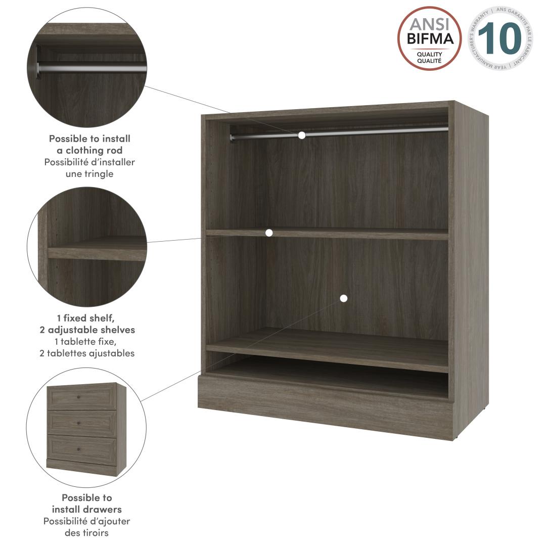 Storage cabinet sales with clothes rod