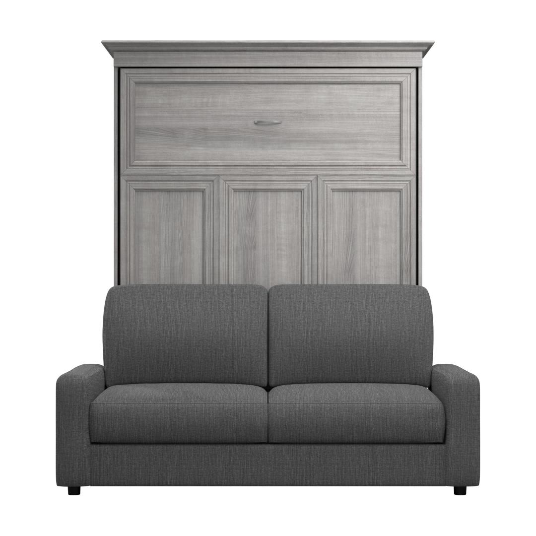Versatile Queen Murphy Bed with Sofa 78W Bestar