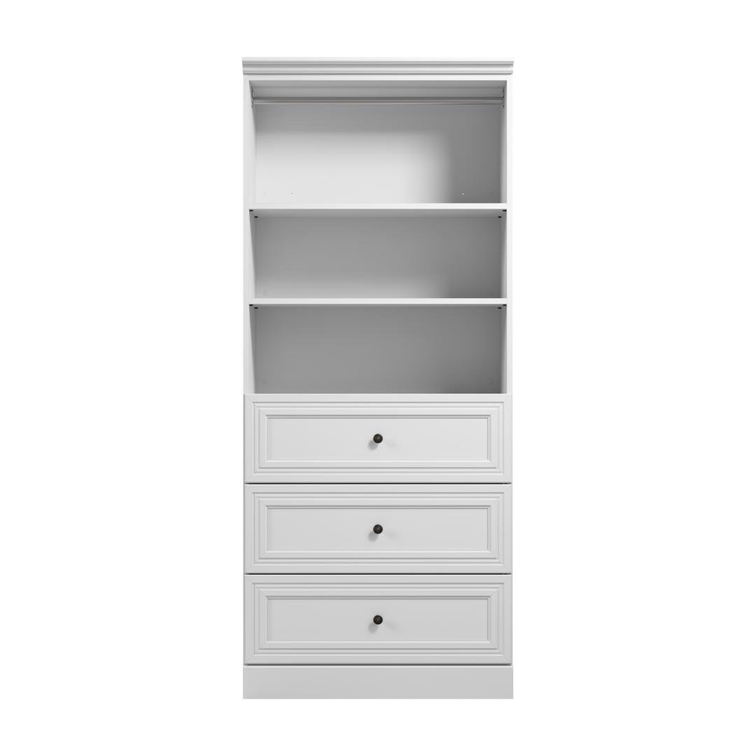 Bestar Audrea 36 Organize It Storage Unit with 3 Drawers in White