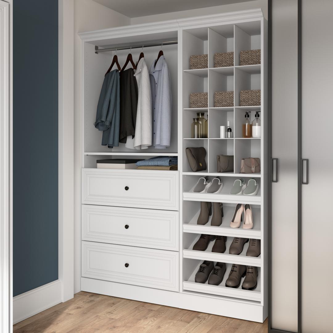 25W Closet Storage Cabinet in White by Bestar