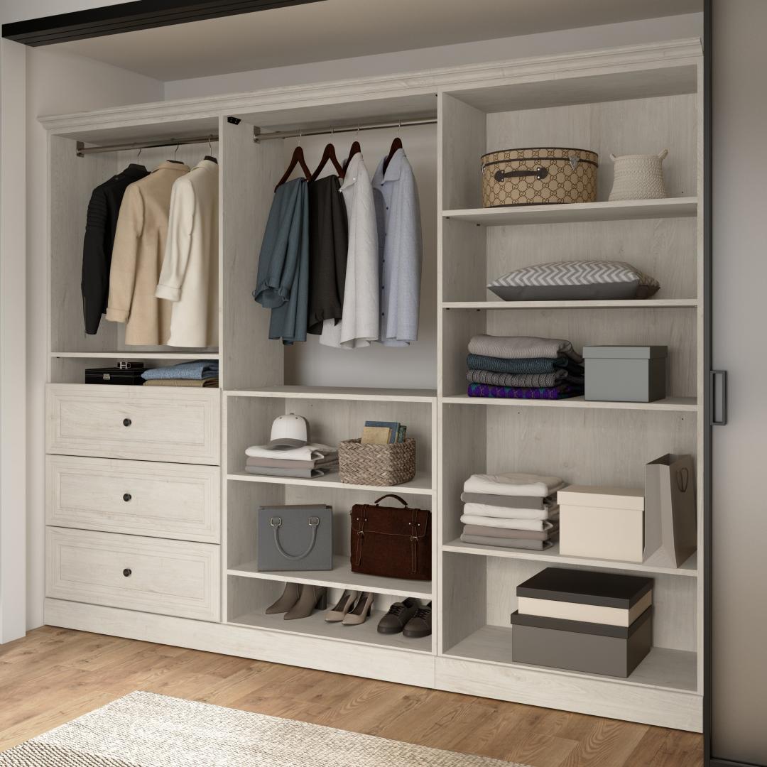 36W Closet Storage Cabinet in White by Bestar