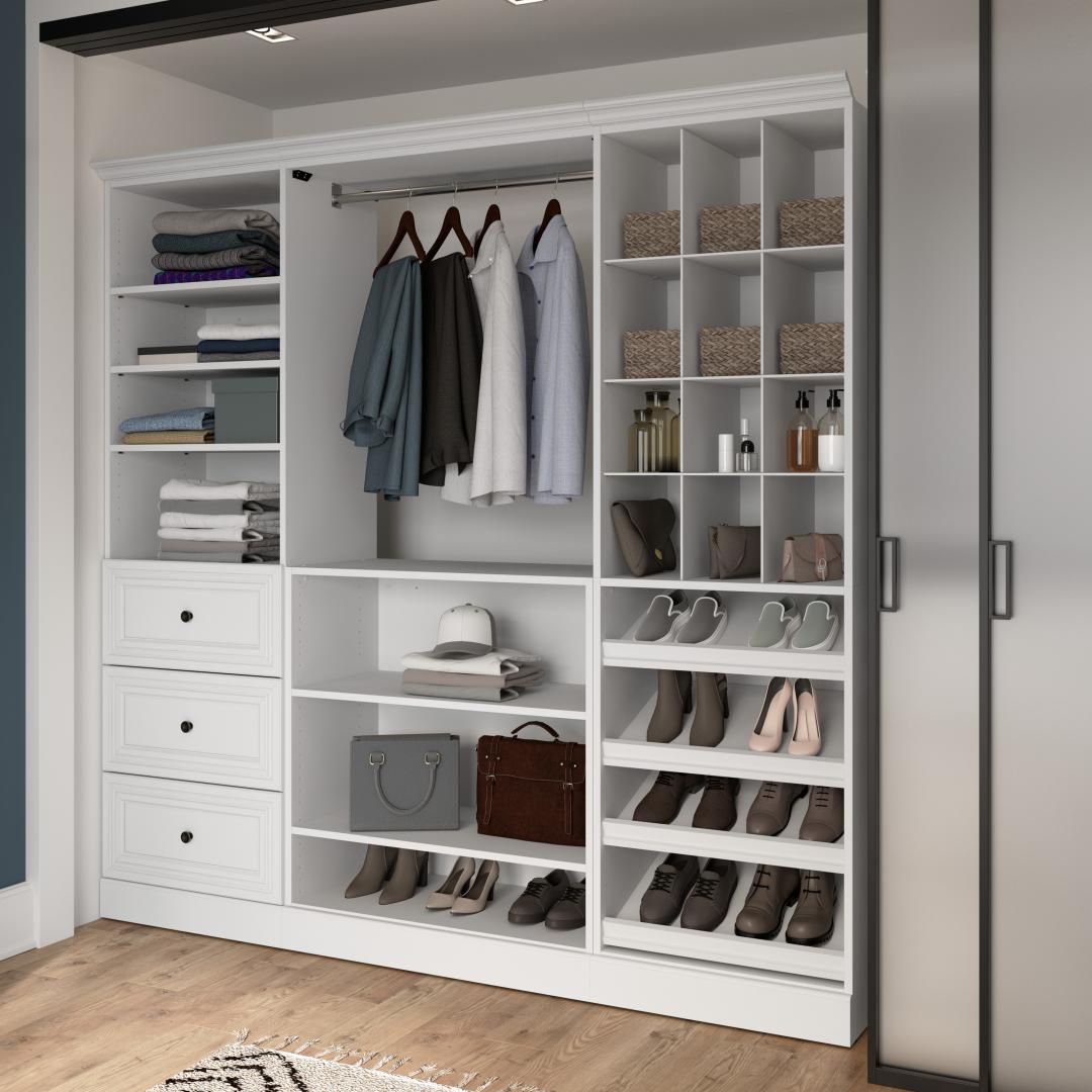 36W Closet Storage Cabinet in White by Bestar