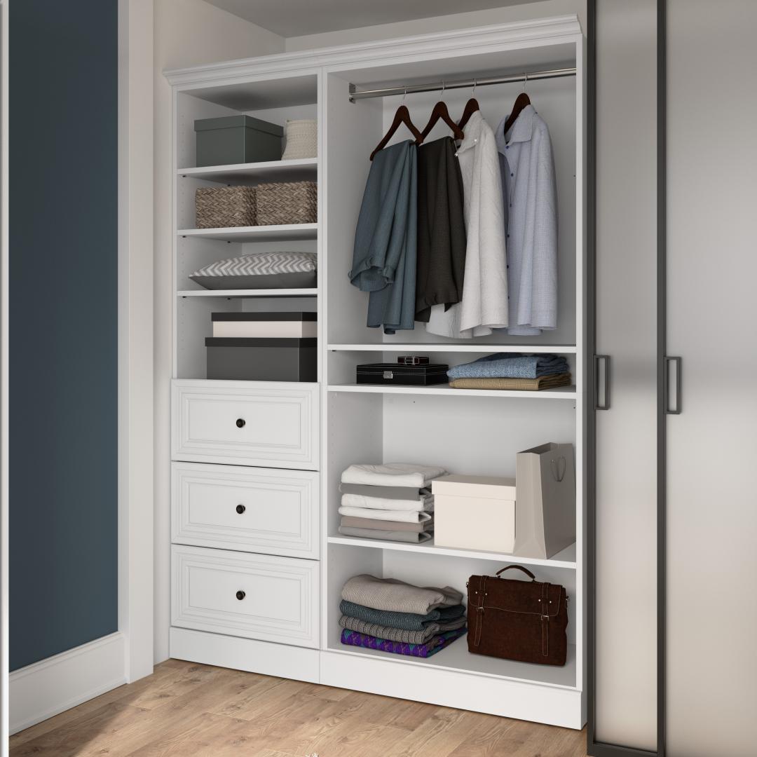 36W Closet Storage Cabinet in Bark Grey by Bestar