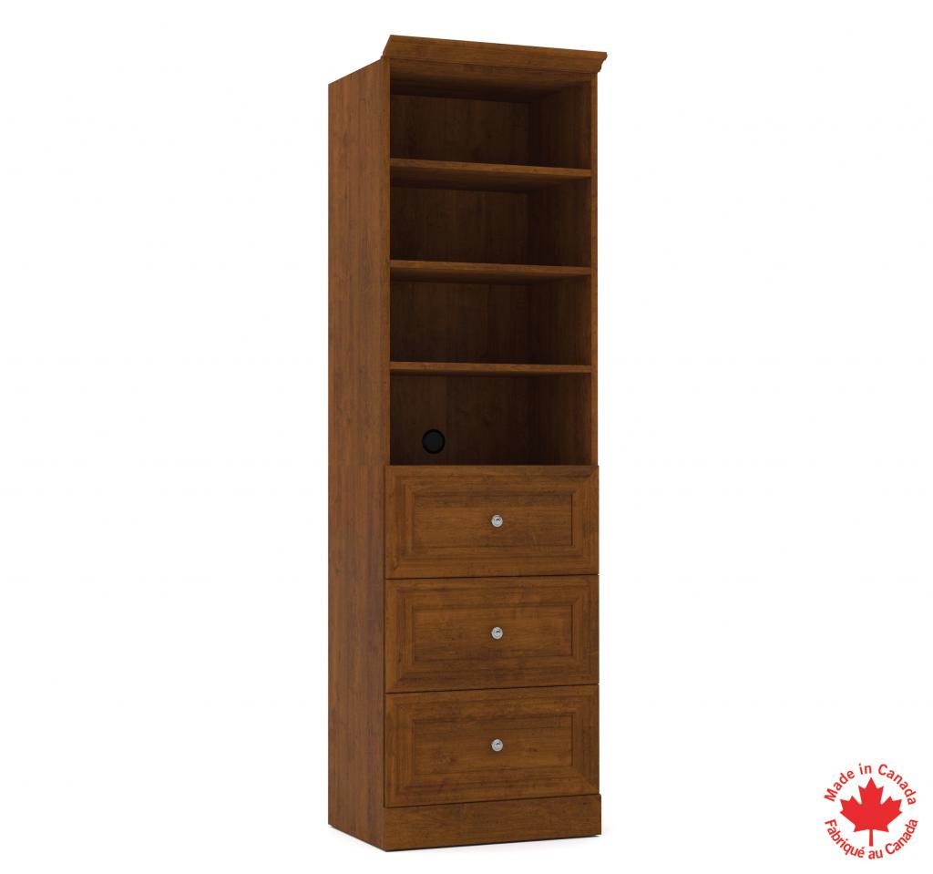25W Shelving Unit with 3 Drawers