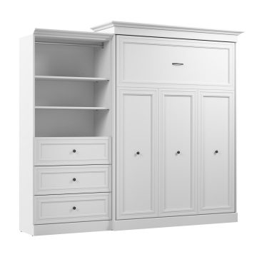 Queen Murphy Bed and Closet Organizer with Drawers (103W)