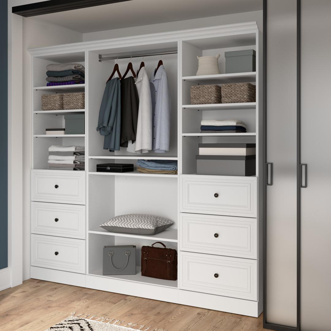 Versatile 86W Closet Organizer with Drawers | BESTAR